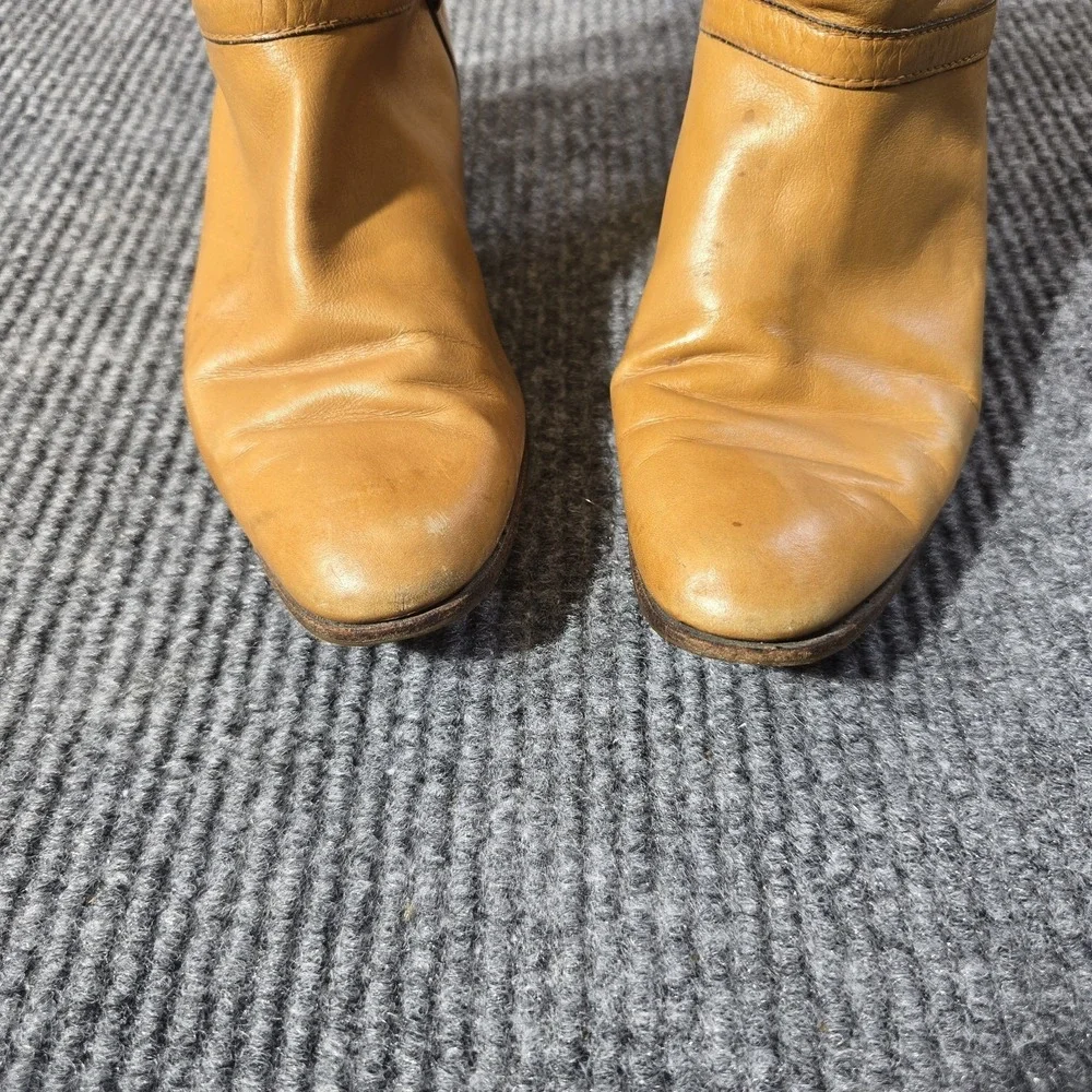 Gucci Camel/Tan Leather Knee High Boots Horse Bit Size 37.5‎ US Size 7-7.5
